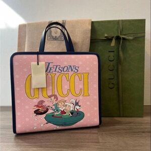 Gucci Pink Jetsons Graphic Tote